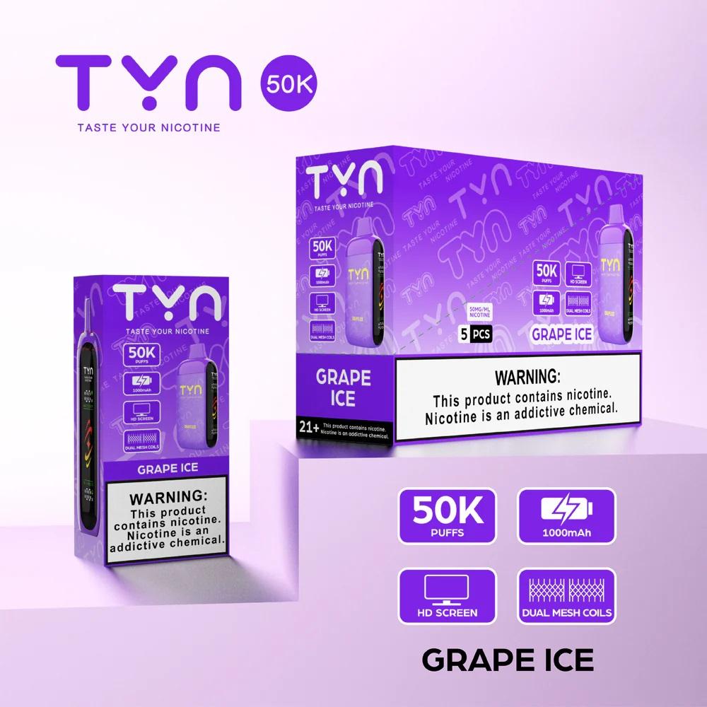 TYN 50000 Puffs 5pk / Made In China